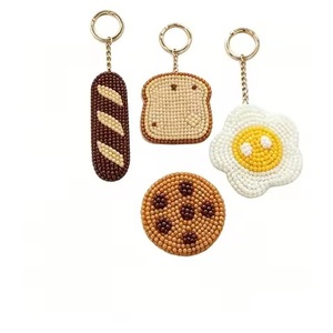 Decorative Seed Beads Embroidery Charms <b>Key</b> <b>Chains</b> For Craft Lovers Multi Color Seed Beads Charms For Unique Jewelry Pieces - Product Image 6