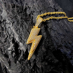 จี้เพชรโมอิสซาไนต์รูปสายฟ้า ประดับเงินแท้ 925 สร้อยคอแบบ Iced Out เครื่องประดับฮิปฮอป - Product Image 6