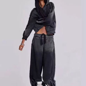 Survêtement unisexe personnalisé, coupe évasée, style football, ample, 100% coton, zippé, pour homme, idéal pour l'hiver, le sport et le streetwear - Product Image 4