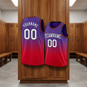 Maillot de basket-ball sublimé personnalisé, noir et rouge, sans manches, coupe athlétique, pour adulte - Product Image 3