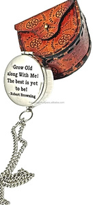 Boussole magnétique directionnelle en laiton massif nautique Antique gravée à ma boussole de citation de mari - Product Image 5