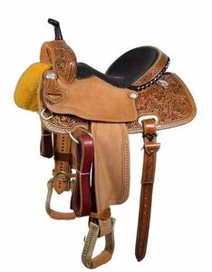 Selle Western classique en cuir marron pour la conduite à la ferme et les aventures sur sentier à prix réduit par le fournisseur Western Saddle - Product Image 1