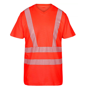 Camisetas de Trabajo de Alta Visibilidad con Logotipo Personalizado, de Poliéster/Algodón, Más Vendidas, con Cinta Reflectante para Construcción, para Adultos - Product Image 5