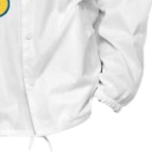 <b>White</b> Women's Long Sleeve <b>Button</b> Down Dress Shirt with Gold and Blue Embroidered Greek Letters Sorority Formal Apparel - Product Image 3