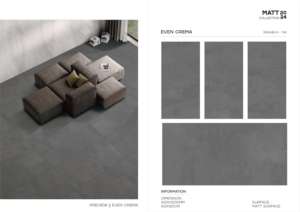 Carrelage en porcelaine mate de luxe 600x1200, grand format, surface premium, pour murs et sols, design moderne intérieur et extérieur, collection - Product Image 4