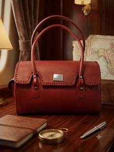 Nouvelle Pochette en Cuir Véritable Légère et Écologique de Haute Qualité 2026 avec Fermeture Éclair, Deux Poignées, Antivol, Spécial Saint-Valentin - Product Image 2