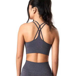 Conjuntos de Yoga de Dos Piezas al por Mayor, Unisex, con Logotipo Personalizado en la Parte Delantera, Cintura Elástica, Leggings Largos con Hombros Descubiertos, para Gimnasio y Entrenamiento - Product Image 4