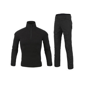 Conjunto de Uniforme Táctico de Camuflaje para Hombre, Manga Larga, Cuello Alto, Pantalones de Poliéster que Absorben la Humedad con Bolsillos, para Todas las Temporadas - Product Image 2