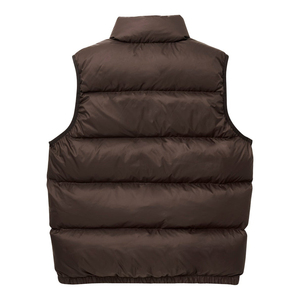 <b>Men's</b> Winter Glossy Puffer Vest Hooded Waterproof Shiny Bubble Sleeveless <b>Jacket</b> Stand Collar Windproof <b>Warm</b> Waistcoat - Product Image 2