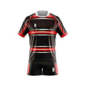 Uniformes Deportivos para Equipos al por Mayor, Diseños Personalizados Económicos, Camiseta de Rugby Transpirable con Estampado por Transferencia de Calor para Hombre, Manga Corta - Product Image 5