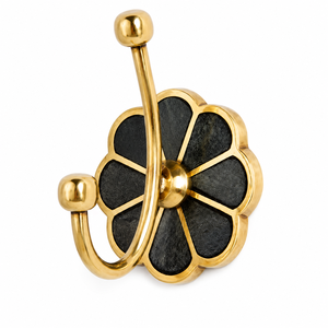 <b>Decorative</b> Brass Flower Wall <b>Hook</b> Vintage Wall Mounted Double <b>Coat</b> <b>Hook</b> Heavy Duty Key Towel Bag Hanger Luxury Home Organizer - Product Image 1