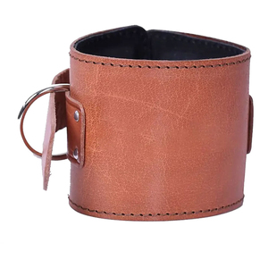 New Arrival Custom Made Leather <b>Ankle</b> Strap High Quality Cowhide Durable Cable Attachment Comfortable Leather <b>Ankle</b> Strap - Product Image 5