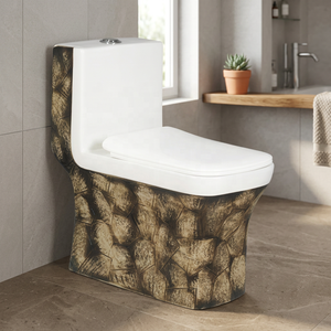 WC monobloc en céramique Vistaar Modern One Piece, à siphon en S, sanitaires pour salle de bain design. - Product Image 4