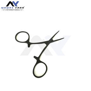Lot de 2 pinces hémostatiques noires de 3,5 po en acier inoxydable, instruments chirurgicaux manuels, conformes aux normes de sécurité, équipement chirurgical de base - Product Image 3