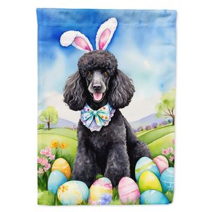 Multicolor <b>Easter</b> <b>Egg</b> <b>Hunt</b> Garden Flag Banner Black Poodle Decorative Yard Artwork for Patio and Flower Beds - Product Image 1