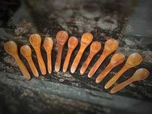 Cucharas de Madera de Diseño Clásico, Mango Corto, Ecológicas, Duraderas, Capacidad de 10 ml, Tazón Redondo para Uso en la Cocina - Product Image 5