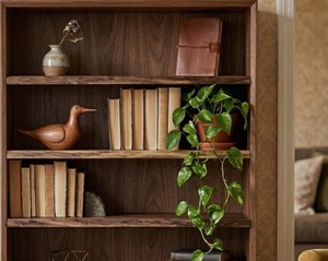 <b>Modern</b> Wooden Ladder Bookcase 5 <b>Shelves</b> Freestanding with Back Panel Storage Rack with Metal Legs for Living Room Home Office - Product Image 6