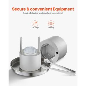 Kit per la creazione di cubetti di ghiaccio Ice Diamond Maker da 2,4 pollici, pressa e pinza per palline di ghiaccio in alluminio aeronautico - Product Image 5
