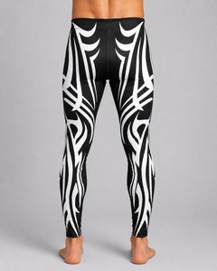 Matériau léger assurant une flexibilité maximale et un confort supérieur dans les leggings classiques pour hommes, fabriqués avec des tissus respirants - Product Image 5