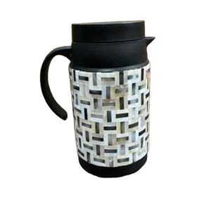 Tetera de nácar de estilo árabe de lujo, tetera con incrustaciones de concha para té, café y agua, - Product Image 4