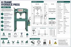 Presse d'atelier hydraulique à cadre en H de haute précision, nouvelle machine CNC pour le travail des métaux, pompe, roulement, engrenage - Product Image 1