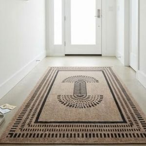 Newest Trending Modern Geometric Pattern Area <b>Rug</b> Rectangle Jute Flat Weave Non-Slip Rubber Backing Living Room Use - Product Image 4