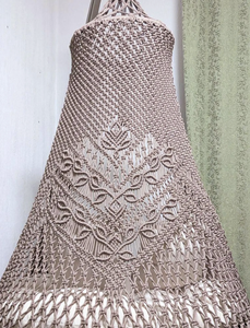 Fauteuil suspendu en macramé, hamac de jardin pour la détente sur la terrasse, mobilier d'extérieur élégant pour le salon - Product Image 2