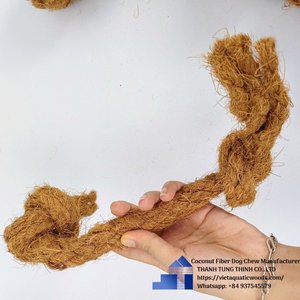 ของเล่นเคี้ยวสำหรับสุนัขทำมือจากเส้นใยมะพร้าว ดีไซน์เชือกถักแบบธรรมชาติสำหรับสัตว์เลี้ยง - Product Image 3