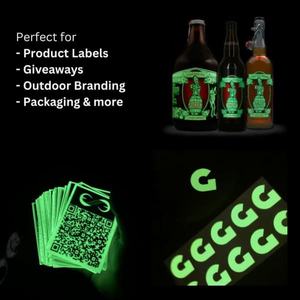 Pegatinas que Brillan en la Oscuridad, Pegatina de Vinilo Luminosa, Pegatina de Seguridad que Brilla en la Noche, Etiqueta Adhesiva Impresa Personalizada - Product Image 3