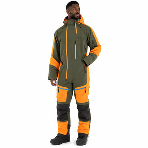 Combinaison de ski une pièce pour femme, imperméable 10 000 mm, en polyester, rembourrée en coton PP, avec logo personnalisé sur le devant, pour l'hiver et le snowboard - Product Image 3