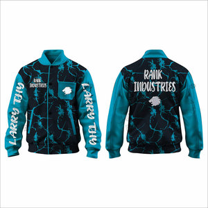 เสื้อแจ็คเก็ตฤดูหนาวสำหรับผู้ชาย ผลิตจากโรงงานโดยตรง ดีไซน์ Letterman  แบบติดกระดุมด้านหน้า ผลิตจากผ้าฟลีซที่เป็นมิตรกับสิ่งแวดล้อม ระบายอากาศได้ดี เหมาะสำหรับกิจกรรมกลางแจ้ง/ในร่ม - Product Image 3
