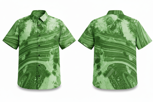 Chemise à manches courtes au design moderne, coupe confortable, motif abstrait élégant et personnalisé, chemise décontractée pour l'été, la plage et les soirées - Product Image 3