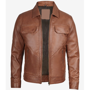 2026 OEM Top Selling Original Cogan <b>Brown</b> Cowhide <b>Leather</b> <b>Jacket</b> For Men's 100%High Quality Low MOQ Winter Fashion Heated <b>Jacket</b> - Product Image 5