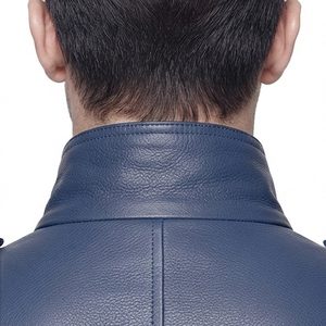 Premium Custom <b>Men's</b> Genuine Leather Reversible Trench <b>Coat</b> with Button Closure <b>Long</b> Winter <b>Coat</b> - Product Image 5