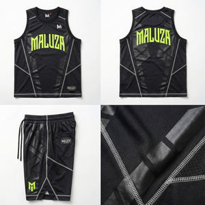 Uniforme de Entrenamiento de Baloncesto MALUZA Elite, Transpirable, Talla Grande, Secado Rápido, Conjunto de Camiseta sin Mangas y Pantalones Cortos Deportivos para Unisex - Product Image 6