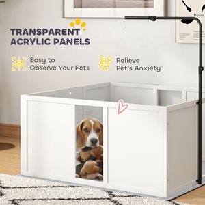 Adjustable Door <b>Whelping</b> <b>Box</b> for Dogs 39\" X 38\" X 19\" Retractable Light Stand Washable Waterproof Pee Pad Features Pets' - Product Image 4