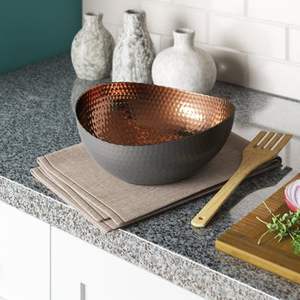 Bol de service en cuivre pur pour une vie saine, cuisine, salle à manger, ustensile en métal durable et polyvalent - Product Image 3