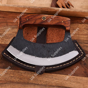 มีดเชฟอูลูอะแลสก้า ทำมือจากเหล็กกล้าไร้สนิม ดีไซน์โบราณ ปรับแต่งได้ตามต้องการ พร้อมปลอกไม้ เป็นมิตรกับสิ่งแวดล้อม ทนทาน ใช้ในครัว - Product Image 2