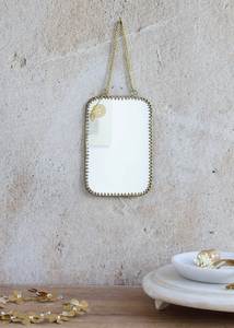 Espejo de Pared Colgante Rectangular Personalizado de Estilo Vintage con Marco Metálico, Cadena y Bandeja Decorativa de Almacenamiento - Product Image 3