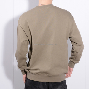 Automne hiver nouveau 350 grammes santé tissu col rond personnalisé col rond hommes sans col populaire logo pull à capuche - Product Image 3