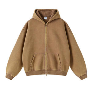 Private Label Zipper Hoodie Custom Full Zip <b>Fleece</b> <b>Sweatshirt</b> for Men Women Premium Casual Streetwear Clothing - Product Image 2