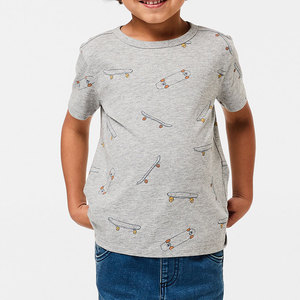 Camiseta de Cuello Redondo de Manga Corta de Algodón Suave para Hombre y Niños, Precio de Fábrica, Diseño de Skateboard, Informal, para Adolescentes y Hombres - Product Image 4