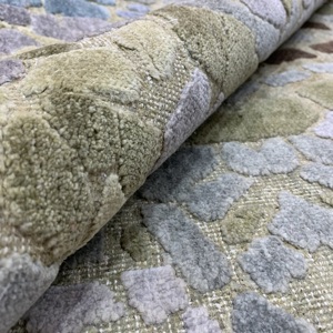 Modern Abstract Area Rug Blue Olive Green Contemporary Luxury Carpet for Living Room Bedroom TRO-0153 Wool Rug Hand Knotted - Product Image 2