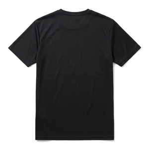 เสื้อยืดคอกลมแขนสั้นผู้ชาย ผ้าโพลีเอสเตอร์ 100% แบบถักเนื้อเดียว สีดำ น้ำหนักเบา ระบายอากาศได้ดี 160GSM รับสั่งทำไซส์ L - Product Image 2