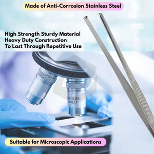 Premium 8-Inch Dissecting Tweezers 1x2 <b>Rat</b> Tooth Jaws Surgical Grade Stainless Steel Tissue Thumb Forceps Medic Instruments - Product Image 6