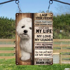 Targa in metallo vintage con Bichon Frise e citazioni calde su animali domestici, decorazione da parete per soggiorno e camera da letto di CIFbuy - Product Image 3