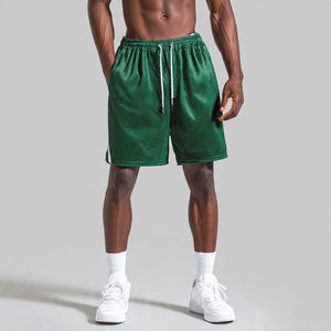 กางเกงบาสเก็ตบอลตาข่ายผู้ชายแบบสั่งทำพิเศษ เอวแบบรูดเชือก แห้งเร็ว กางเกงบาสเก็ตบอลตาข่ายผู้ชายสั่งทำพิเศษ - Product Image 2