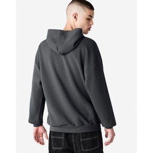 Sweat à capuche personnalisable 100 % coton tricoté pour hommes et femmes, avec logo imprimé, coupe classique, grandes tailles, qualité supérieure - Product Image 3