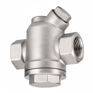 Trampa de vapor termodinámica de acero inoxidable C-Way de 1 pulgada con filtro incorporado, rosca hembra BSP BS 21 - Product Image 3