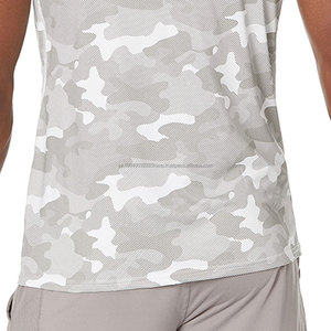 เสื้อกล้ามออกกำลังกายผู้ชายแบบคอตตอน ทรงเข้ารูป - Product Image 3